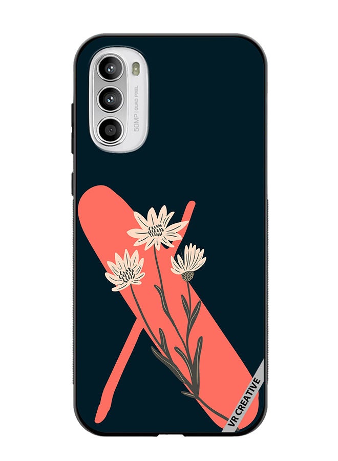 VR CREATIVE Protective Case Cover For Motorola Moto G82 Alphabet X Design Multicolour - Image 1