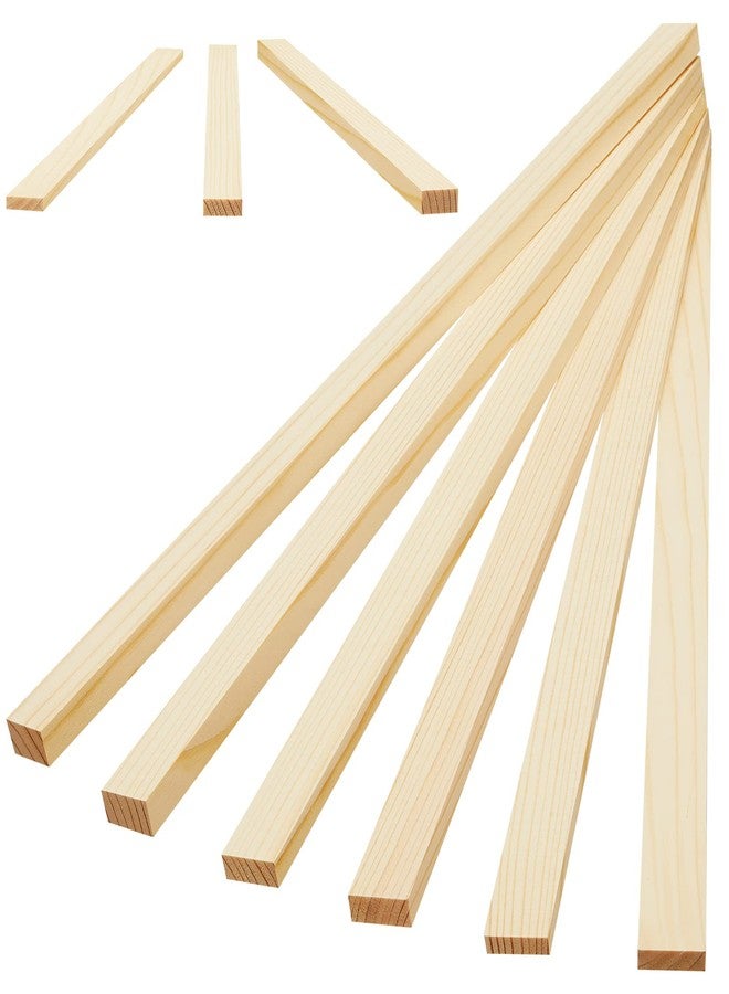 Maitys 6 Pcs 15.8'' Pottery Teaching Rolling Mud Stick Guide 3 Sizes Thick Clay Rolling Pin Mudboard Guide Wooden Slab Roller Strips Polymer Clay Tools for DIY Handmade Crafts Handmade Art Supplies - Image 1