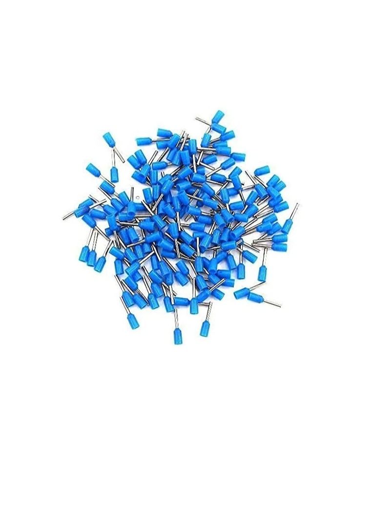 موصل أنبوبي لسلك نهاية سلك بلوك معزول ، عروات كابل تجعيد كهربائي ، غلاف كابل تجعيد طرفي لتوصيل الأسلاك (حزمة من 100) (16 مم - E1612 ، أزرق) - Image 1