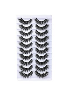 FARRED Natural Lashes Short False Eyelashes Wispy Mink Eye Lash Fluffy Wispies Eyelash Natural Look 10 Pairs Fake Lashes Pack Volume Lash Strips Pestañas  - Image 3