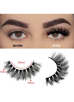 FARRED Natural Lashes Short False Eyelashes Wispy Mink Eye Lash Fluffy Wispies Eyelash Natural Look 10 Pairs Fake Lashes Pack Volume Lash Strips Pestañas  - Image 2