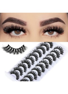 FARRED Natural Lashes Short False Eyelashes Wispy Mink Eye Lash Fluffy Wispies Eyelash Natural Look 10 Pairs Fake Lashes Pack Volume Lash Strips Pestañas  - Image 1
