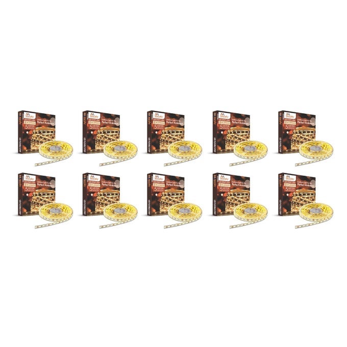 25W LED STRIP 2835 COVE LIGHT 5 METRE WARM WHITE WITH DRIVER PACK OF 10