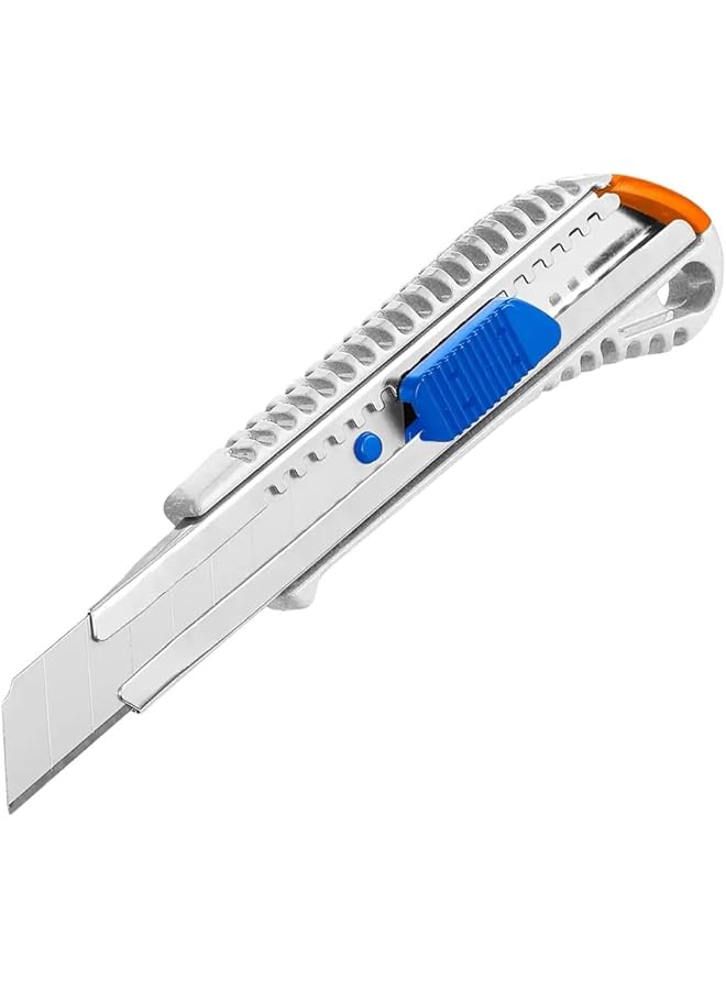 WADFOW WSK4928 Large Metal Snap Off Blade Carpet Knife with Lock 18 mm x 100 mm Size - Image 1