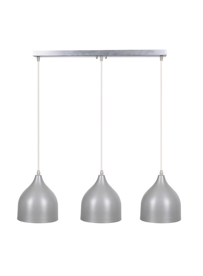 El Rawda Lighting Naomi Triple Ceiling Lamp | modern decorative LED E27 pendant light ceiling lamp hanging | suitable for any room | Color: Sprayed Silver | Size: 70x70 cm