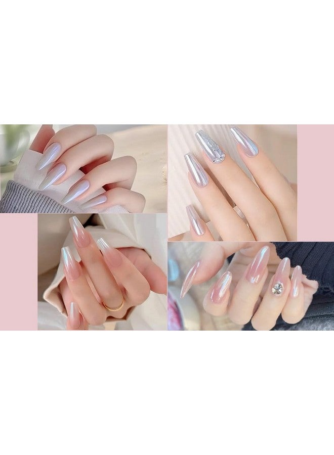 Artdone White Pearl Chrome Nail Powderiridescent Aurora Powder Metallic Mirror Effect Pigment Pearlescent Mermaid Pigment Pearl Glitter Dust Kitnail Art Decoration Resin Craft - Image 3