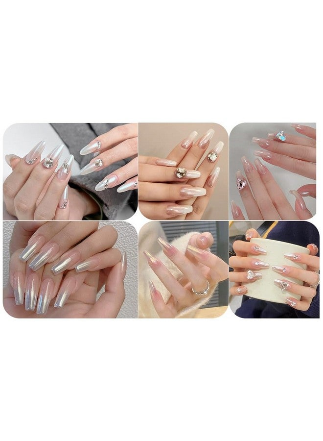 Artdone White Pearl Chrome Nail Powderiridescent Aurora Powder Metallic Mirror Effect Pigment Pearlescent Mermaid Pigment Pearl Glitter Dust Kitnail Art Decoration Resin Craft - Image 2