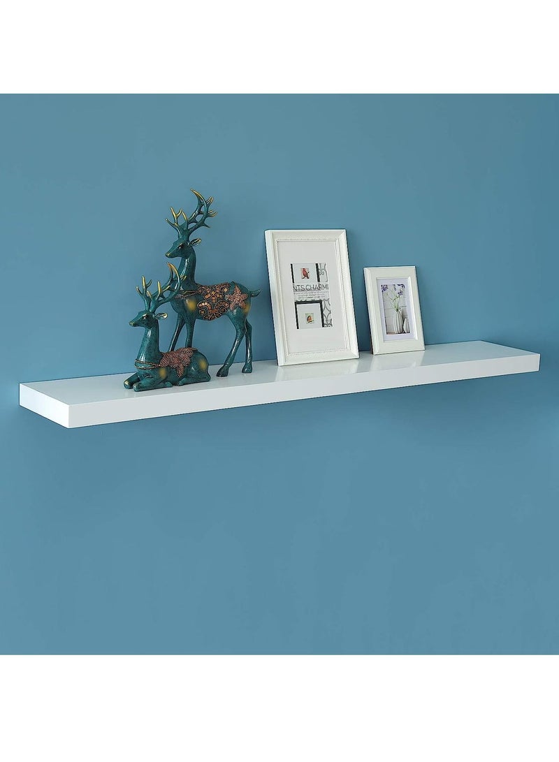 DubaiGallery رف عائم، رف حائط عائم أبيض، رف على الحافة - Image 2