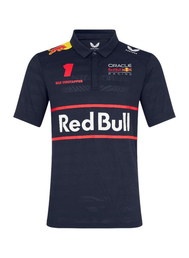 CASTORE Red Bull Racing F1 Men's 2025 Max Verstappen Team Polo Shirt, Navy, S - Image 1