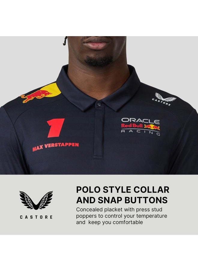 CASTORE Red Bull Racing F1 Men's 2025 Max Verstappen Team Polo Shirt, Navy, S - Image 2