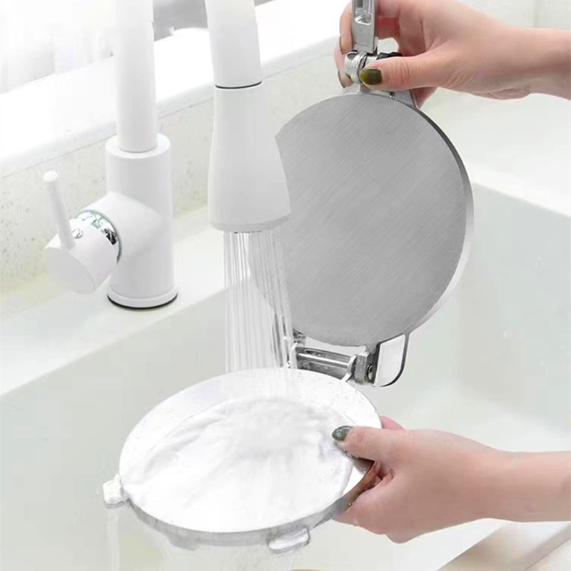 RBRSLALA Tortilla Press Aluminum Alloy Tortilla Press Flapjack Machine Crepe Machine Pancake maker cast aluminum tortillas homemade pancakes (Sliver) - Image 3