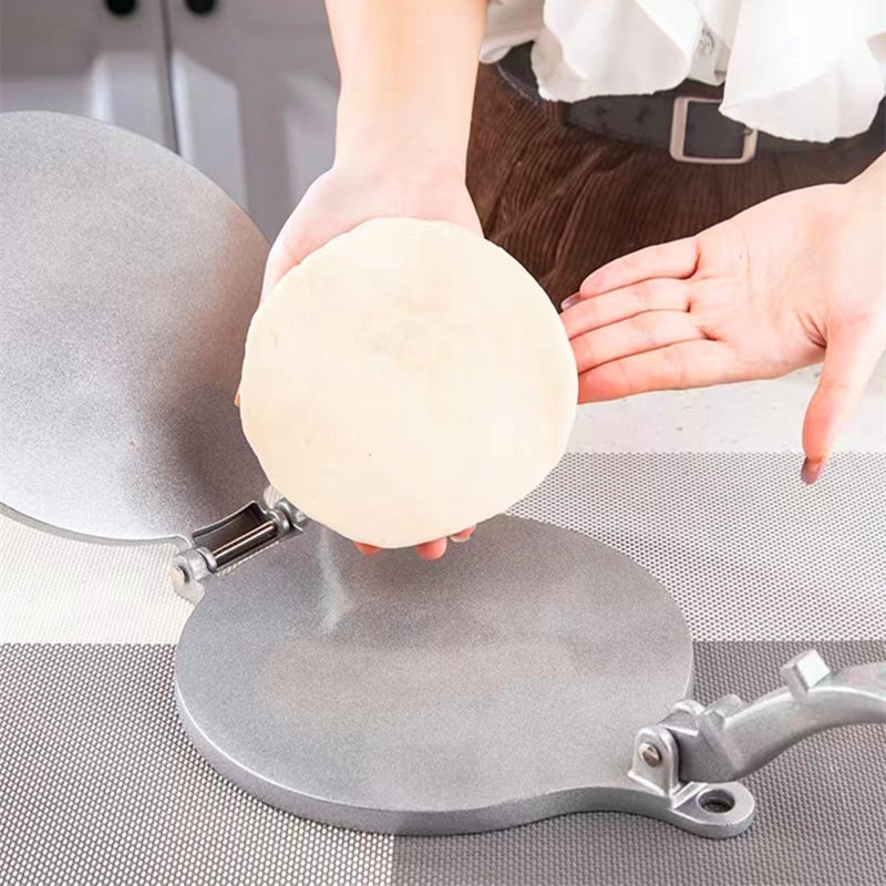 RBRSLALA Tortilla Press Aluminum Alloy Tortilla Press Flapjack Machine Crepe Machine Pancake maker cast aluminum tortillas homemade pancakes (Sliver) - Image 2
