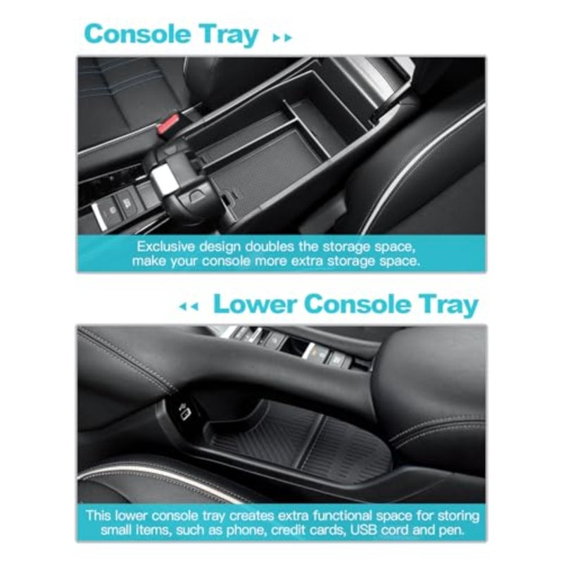 2 قطعة ل 2023 2024 2025 2026 2027 HR-V مركز صينية ل 2023-2026 2027 هوندا HRV HR-V اكسسوارات صينية صندوق تخزين علبة الكلمة حامل نظارات شمسية - Image 3