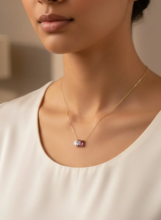 Liu Jo Liu Jo Dereh Gold Necklace with Pink Stone - LJ2546