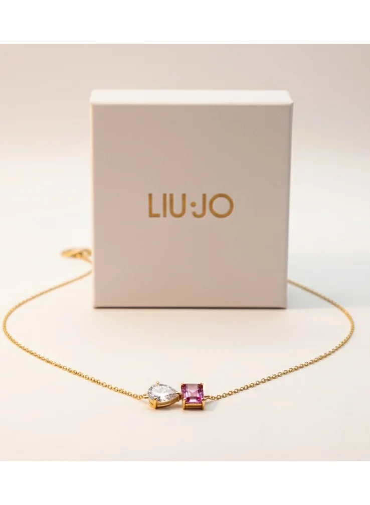 Liu Jo Liu Jo Dereh Gold Necklace with Pink Stone - LJ2546