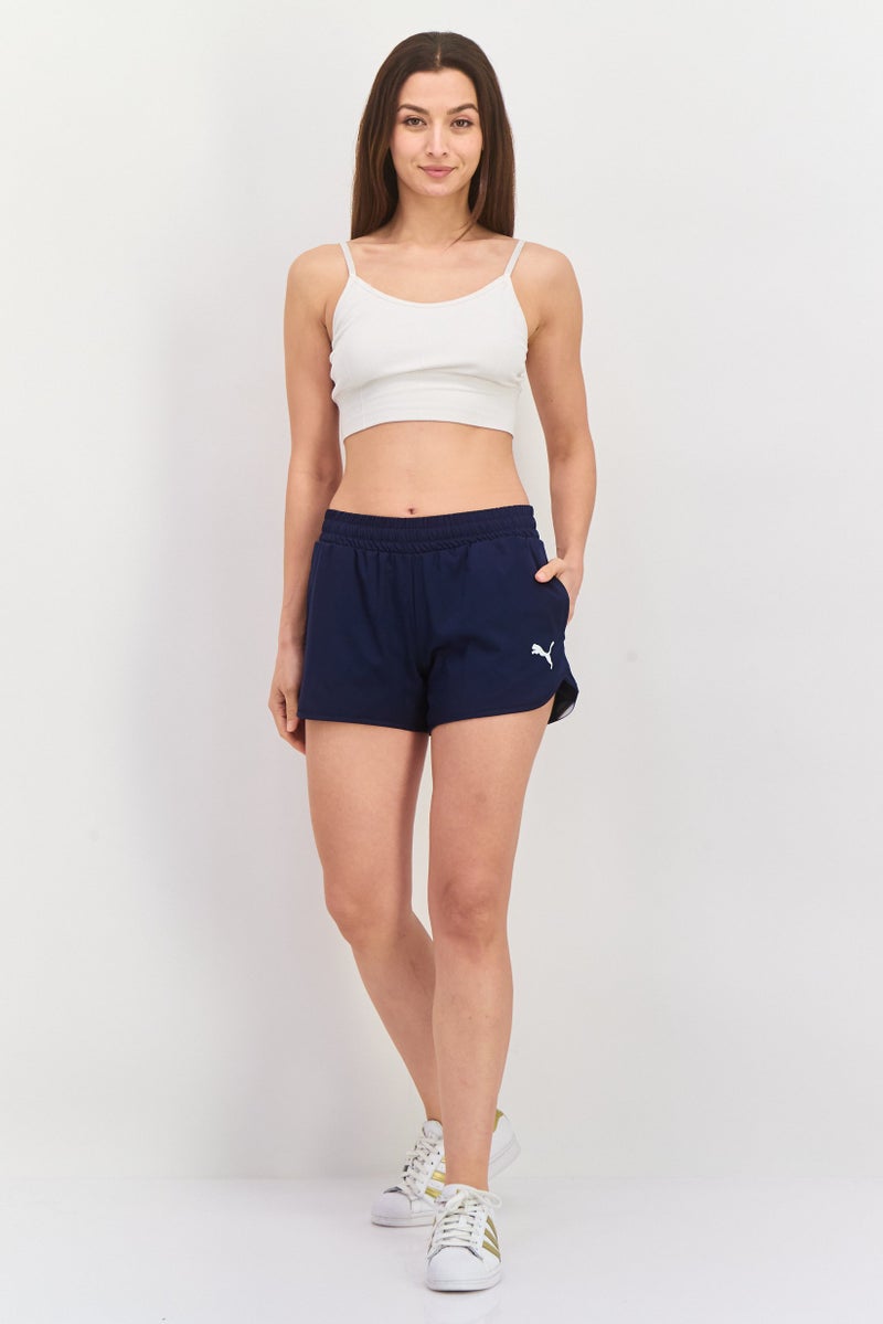 PUMA Women Regular Fit Running Shorts, Navy - Image 3