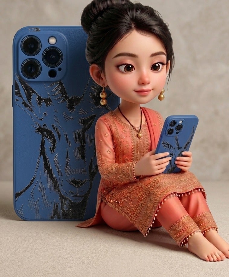 أتش أم سي غطاء فني محفور يدويًا لهاتف iPhone 13 Pro - Image 1