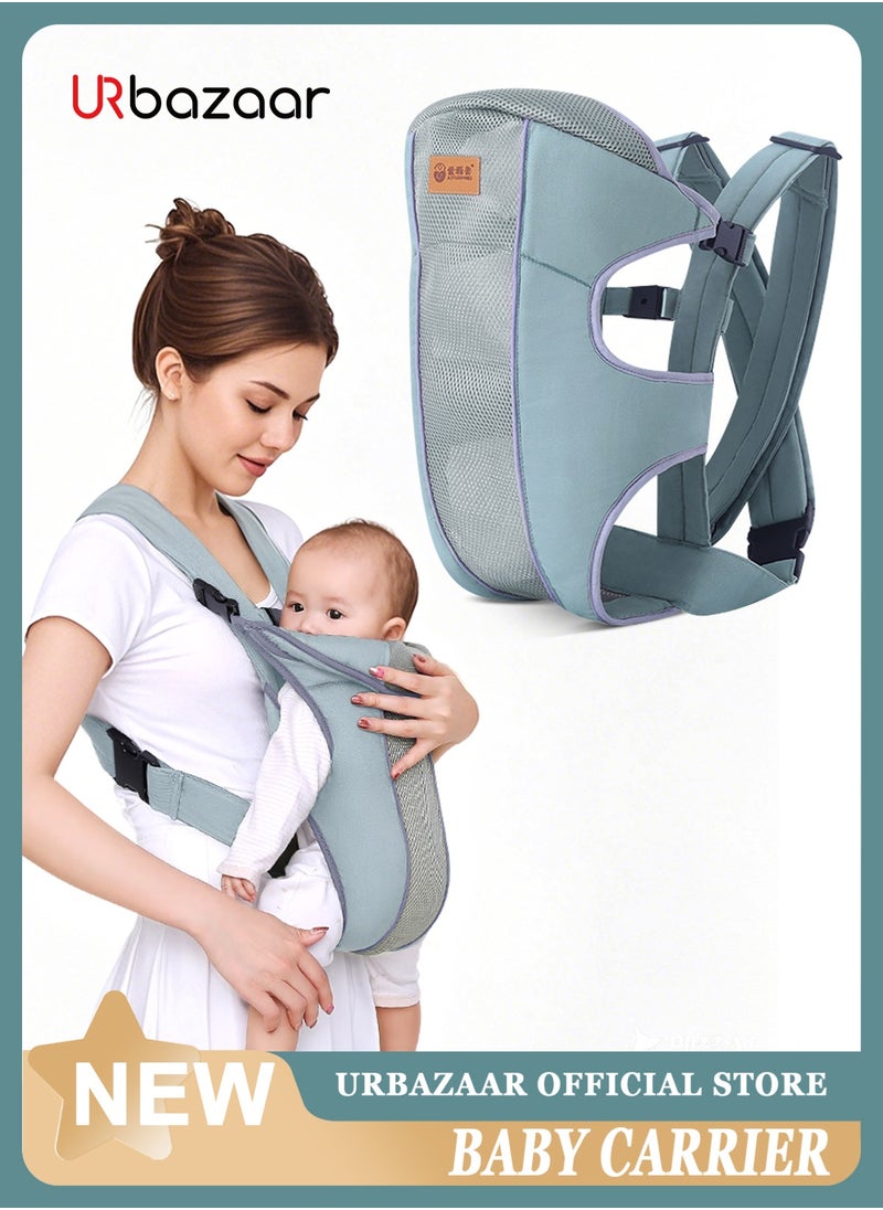 URbazaar Baby Sling Carrier Portable Baby Adjustable Wraps Carrier, Breathable Ergonomic Front Facing/Back Carriers for Newborn Newborn to Toddler 0-15kg, One Size Fits All  - Image 1