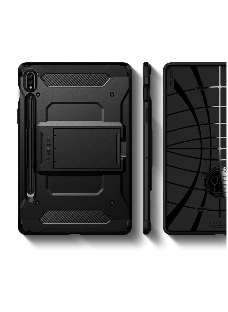 Spigen - Tough Armor PRO designed for Samsung Galaxy Tab S7 case/cover - Black - Image 1