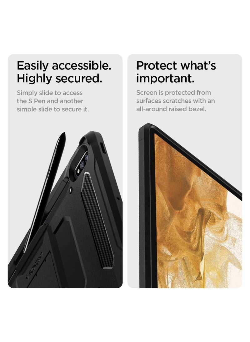 Spigen - Tough Armor PRO designed for Samsung Galaxy Tab S7 case/cover - Black - Image 1