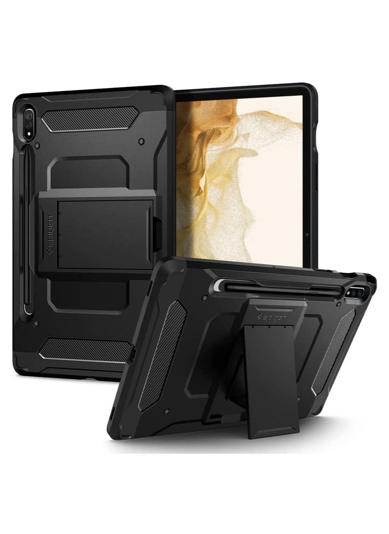 Spigen - Tough Armor PRO designed for Samsung Galaxy Tab S7 case/cover - Black - Image 1