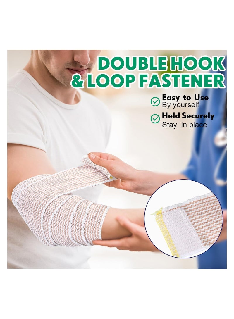 KASTWAVE 12 Pack Elastic Bandage Wrap with Self Closure on Both Ends Compression Bandage for Legs, Knees, Ankles, Wrists, Elbows, Shoulders, Athletic Stretchable Bandage Wrap (2 Inch) - Image 2