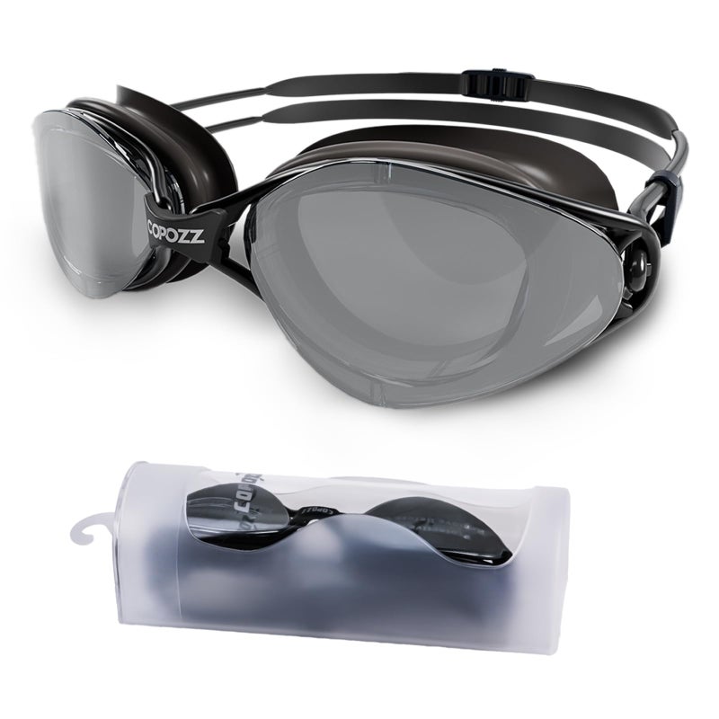 COPOZZ S3 Swim Goggles for Adult, Swimming Goggles Clear Vision Anti Fog UV400 Protection No Leaking for Men Women Youth - Image 1