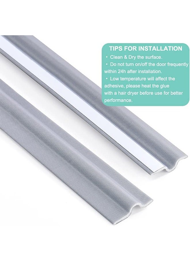 Draft Stopper Sweep, Door Weatherproofing Stripping, Window Seal Strip Self-Adhesive Soundproof Seal Strip Cuttable, Wear-Resistant, Window Weather Stripping, Length 16.40Ft