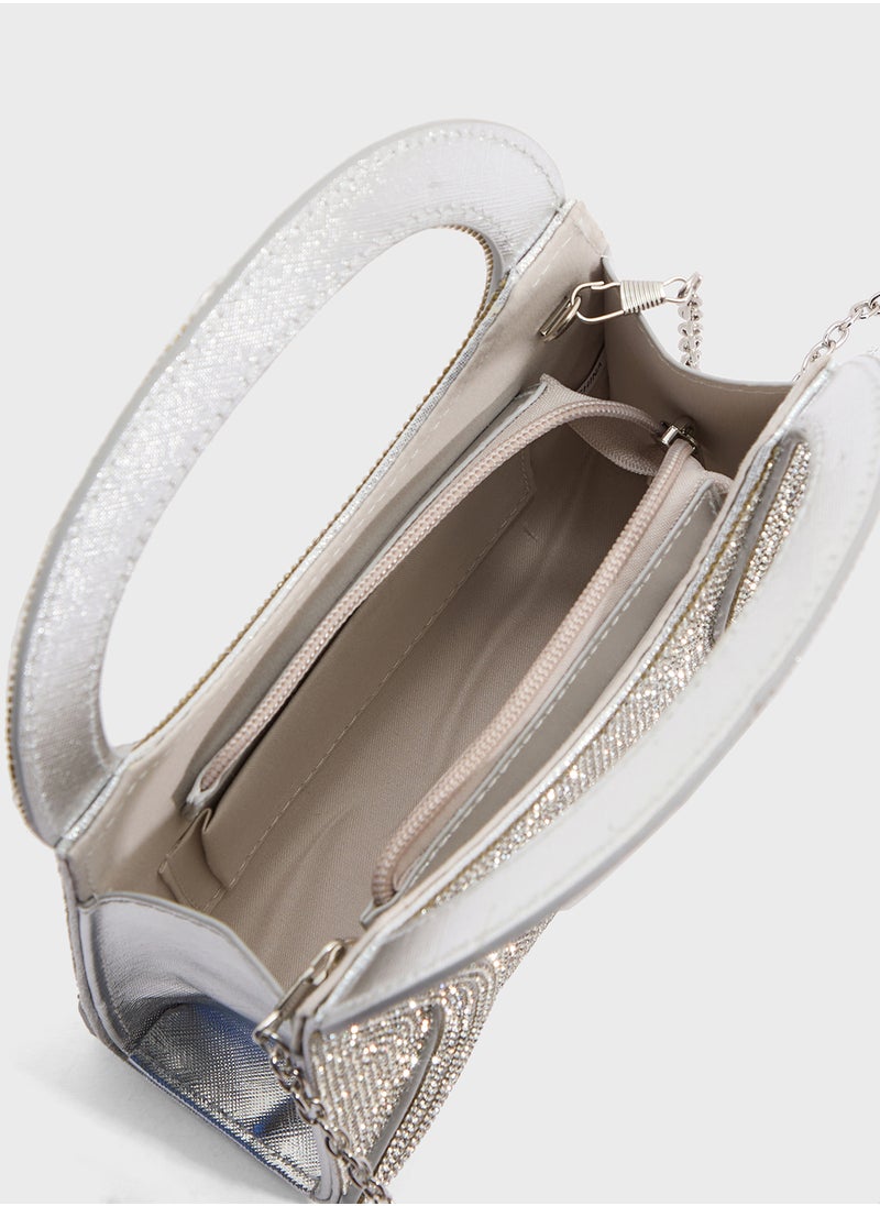 Ella Limited Edition Ladies Sparkly Clutch Bag  - Image 5