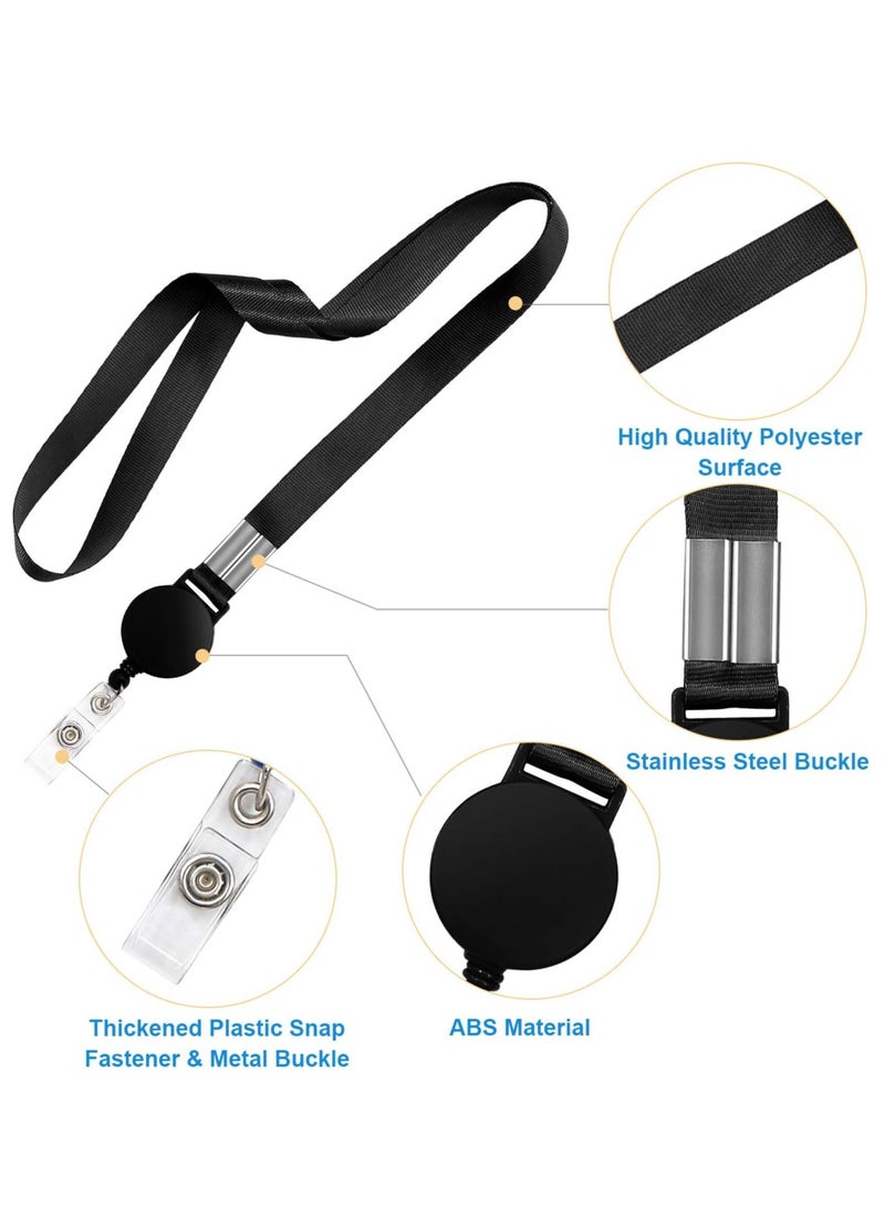 Loquat 5 Pcs Key Chains Lanyards Neck Strap Lanyard for Key,Badge Holder(Black) - Image 3