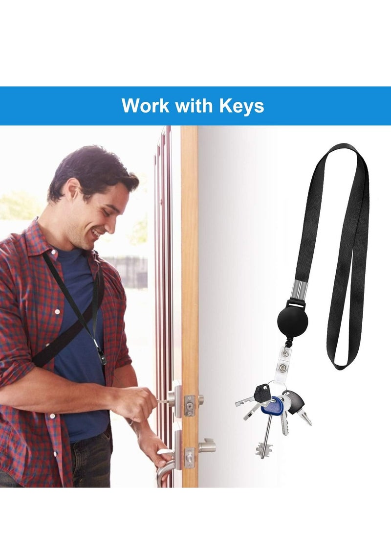 Loquat 5 Pcs Key Chains Lanyards Neck Strap Lanyard for Key,Badge Holder(Black) - Image 5