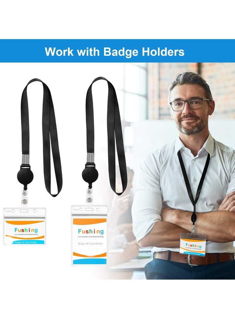 Loquat 5 Pcs Key Chains Lanyards Neck Strap Lanyard for Key,Badge Holder(Black) - Image 4