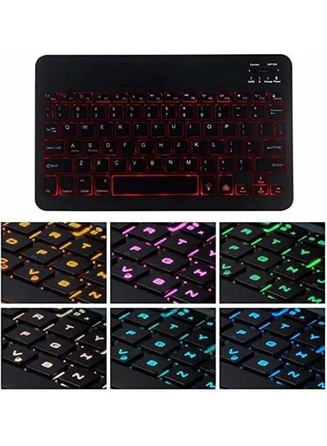 Keyboard Cover Case Compatible with Huawei MatePad 11 2023, 7 Color Backlit, Detachable Bluetooth Trackpad Keyboard with Pencil Holder Case Cover - Image 4