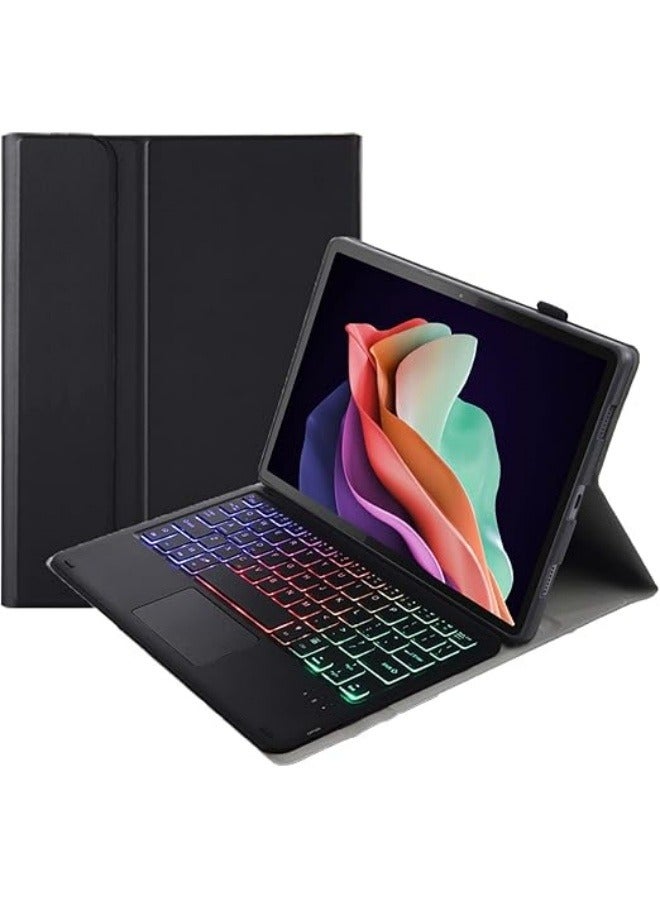 Keyboard Cover Case Compatible with Huawei MatePad 11 2023, 7 Color Backlit, Detachable Bluetooth Trackpad Keyboard with Pencil Holder Case Cover - Image 1