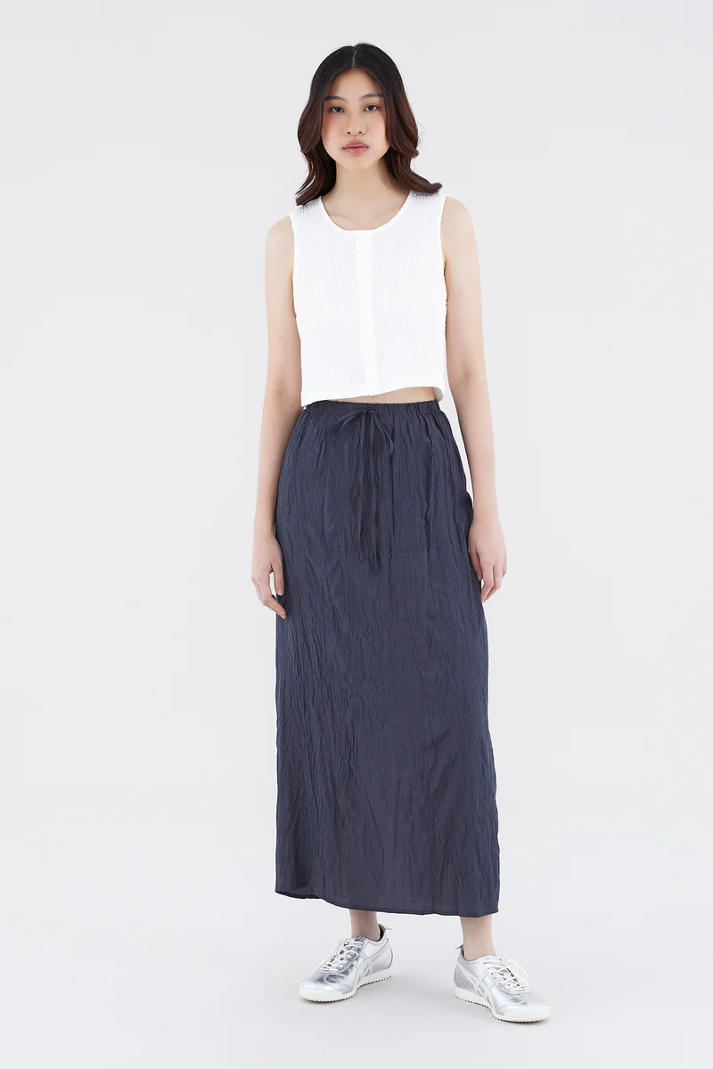 The Editor's Market Synvere Drawstring Straight Skirt