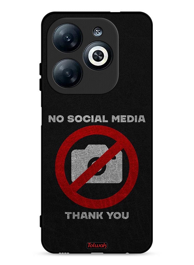 Tolwak Infinix Smart 8 4G Protective Case Cover No Social Media Thank You - Image 1