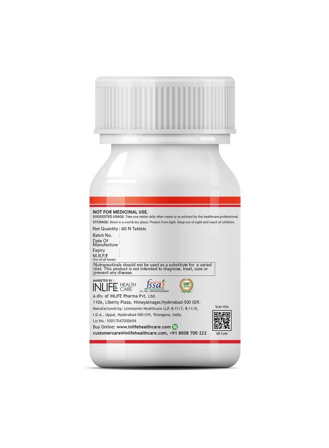 Inlife INLIFE Antioxidants Supplements | Lycopene Grape Seed Extract Green Tea Extract | Supports Immune Health - 60 Tablets (Pack of 1, 60)  - Image 3