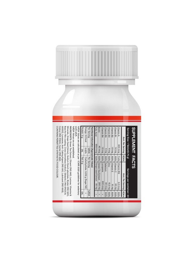Inlife INLIFE Antioxidants Supplements | Lycopene Grape Seed Extract Green Tea Extract | Supports Immune Health - 60 Tablets (Pack of 1, 60)  - Image 5