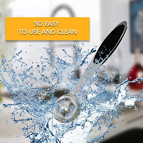 LEIFENY 1PCS 1 Tsp(1/3tbsp, 1/6oz, 5ml) Single Measuring Spoon with Black Silicone Grip, Stainless Steel Individual Measure Scoop Only - Image 4