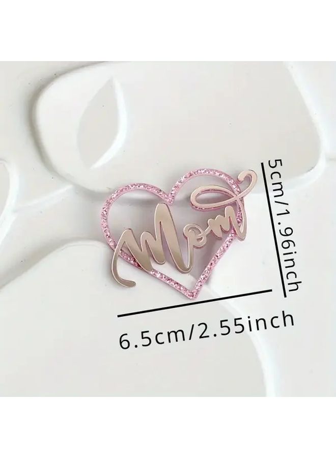 100pcs Double Layer Mother's Day Cake Decorations Colorful Cupcake Toppers - Image 4