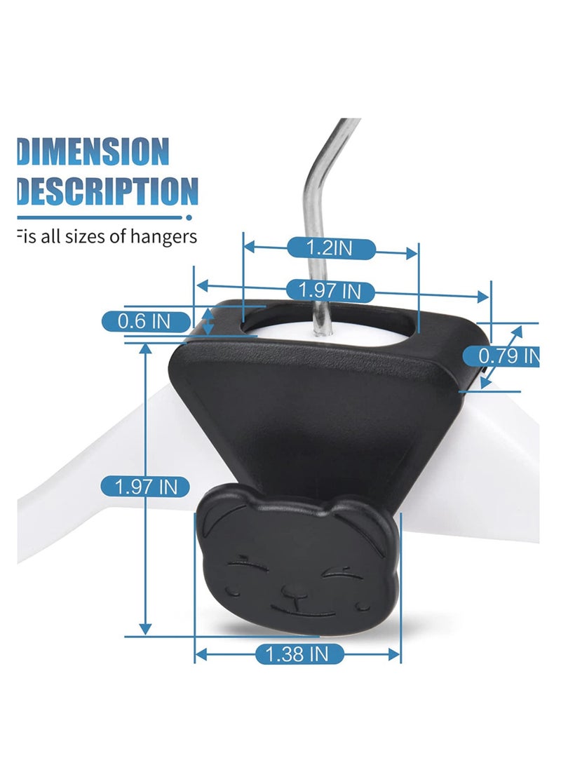 SYOSI خطافات شماعات توفير مساحة الخزانة ، 18 عبوة قوية ، خطافات موصل شماعات ملابس متدرجة ثلاثية ، شماعات منظمة بلاستيكية قابلة للتوسيع ، توفير المساحة لتوفير مساحة الملابس والاكسسوارات - Image 4