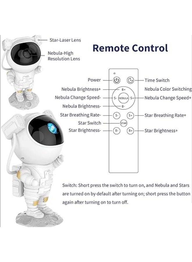 360° Adjustable Galaxy Space Projector Light Lamp with Remote Control - Image 4