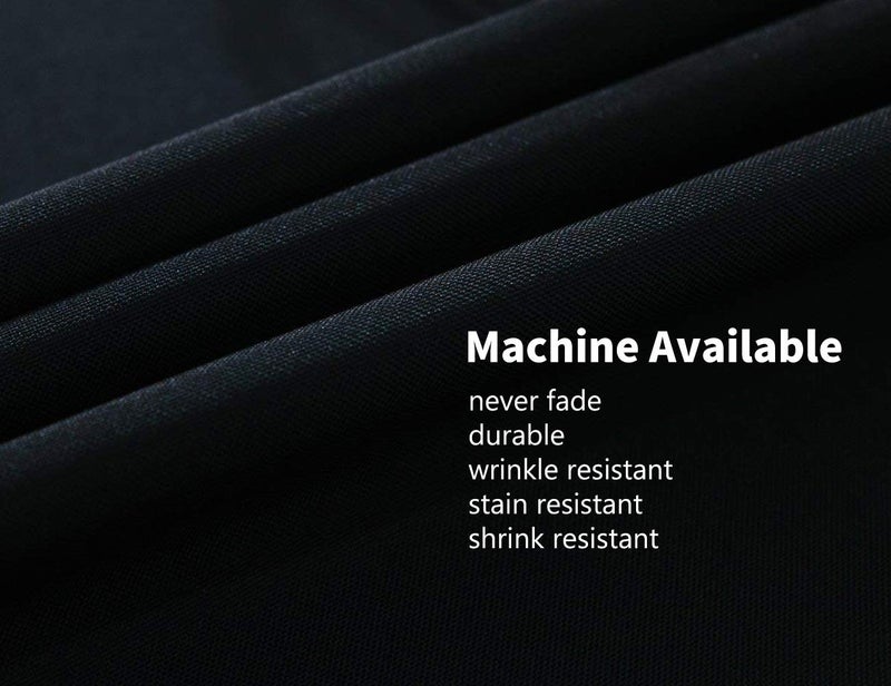 سيرمينتي Surmente Square Square Tableoth for Square أو Round Tables 100 ٪ Polyester 85x85 Table Table Offices Ondeings Onquets أو المطاعم (أسود) - Image 4