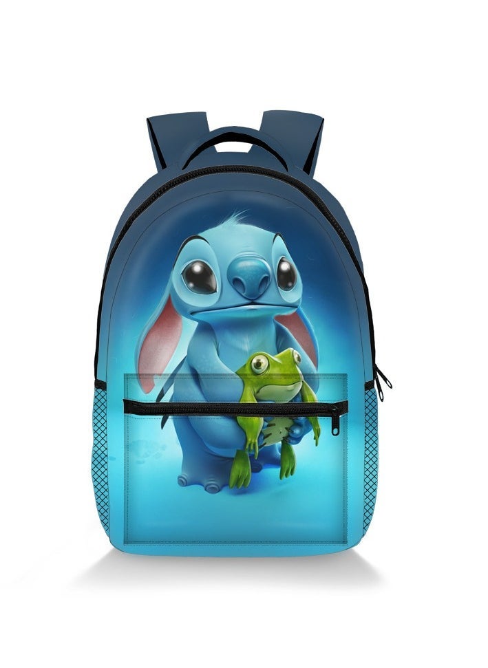 SKT Shiketro New Stitch Primary And Secondary School Student Backpack Cartoon Full Print Children's Comfortable Backpack 30*41*14cm