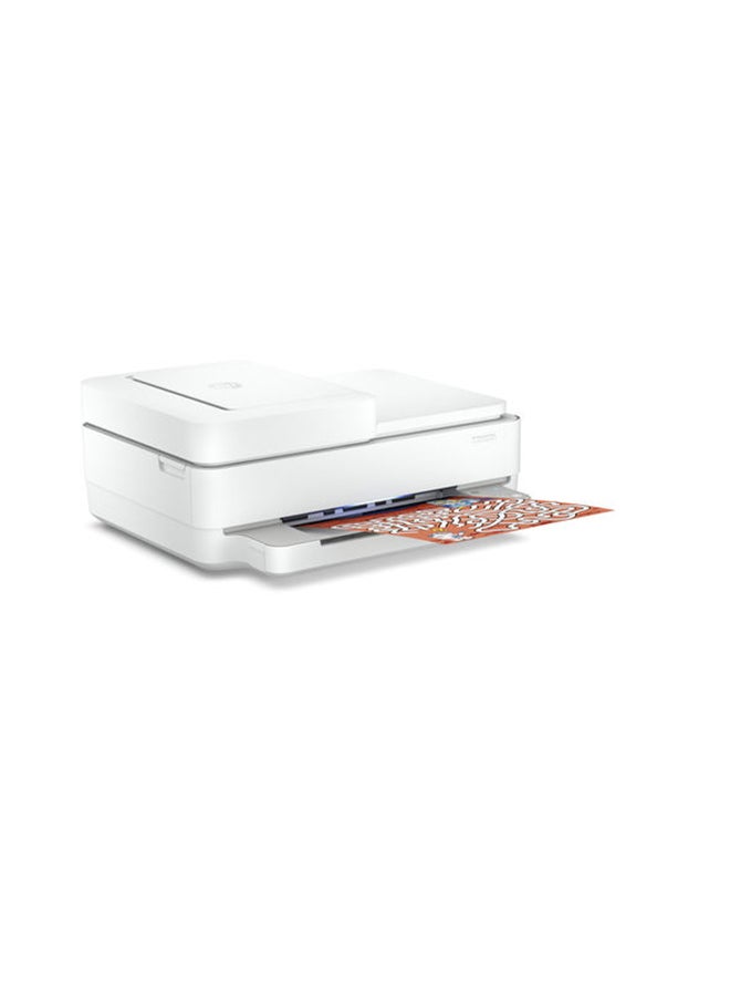 HP طابعة ديسك جيت بلس إنك أدفانتيج 6475 الكل في واحد لاسلكية ومطبوعة ونسخ ومسح ضوئي وفاكس طراز [5SD78C] أبيض - Image 3