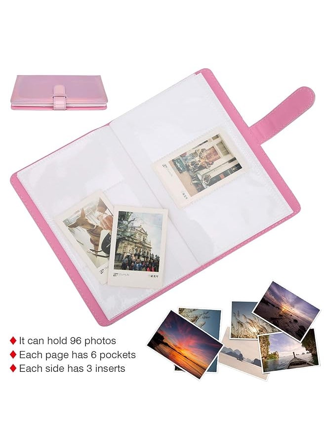erorex Photo Bookshelf Album Pu Pvc 3 Inch 96 Pockets Photo Book Album With 16 Pages Photograph Storage Holds Card Case Commemoration Day Albums Holiday Instant Mini11 8 9 7S 25 70 90  - Image 2