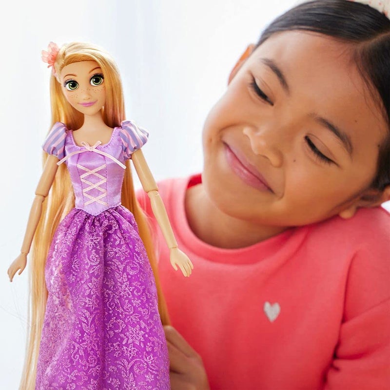 Disney Store Girl's Disney Princess Classic Doll (Rapunzel from Tangled), 11 Inches, Includes Brush with Molded Details, Fully Posable Toy in Classic Outfit - Disney Princess Toys - Image 4