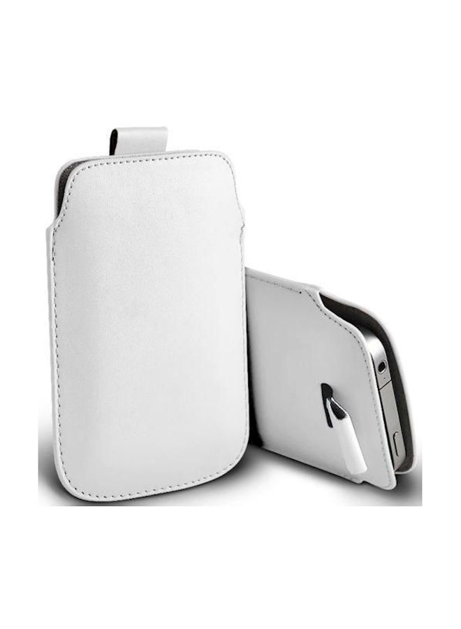 Loquat Leather Protective Case Cover For Apple iPhone 5/5C/5S White