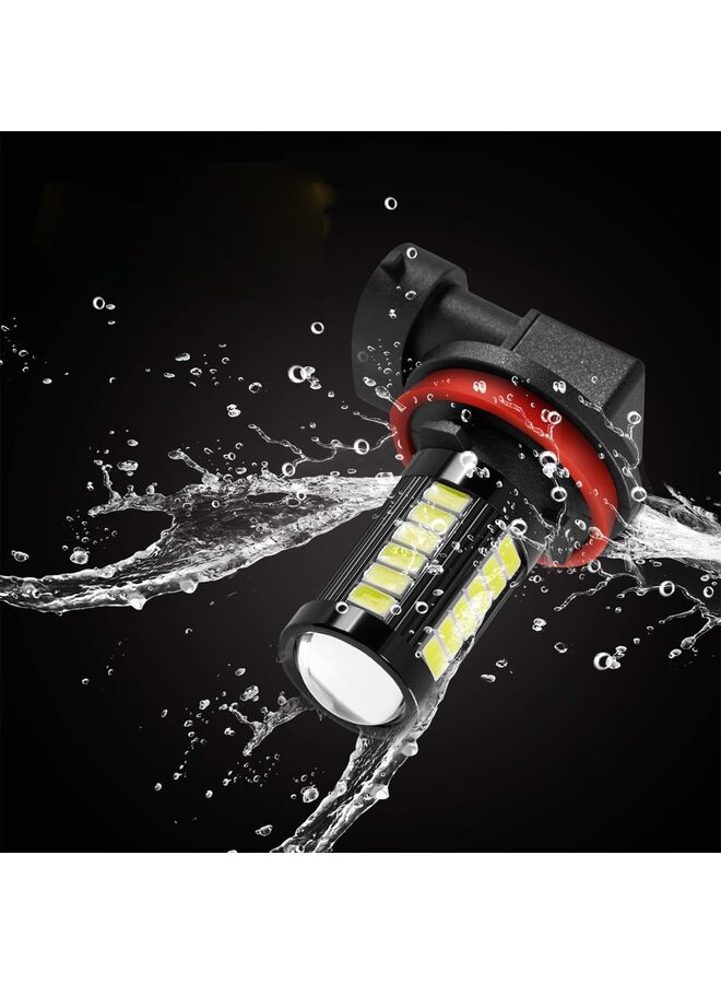 2PCS LED Fog Light Bulbs White, Super Bright 2800 Lumens 33-SMD LED Daytime Running Lights Bulbs Replacement for Cars, Trucks (Size : H11) - Image 5