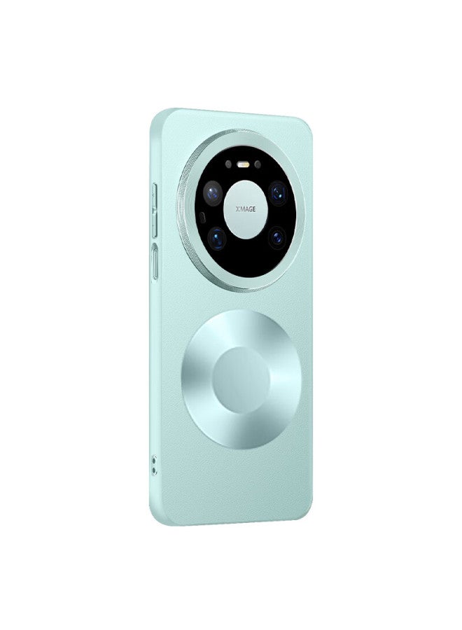 Freeson Magnetic Leather Case For Huawei Mate 80 Pro Max With Full Coverage Aluminum Alloy Lens Ring Shockproof Reflective Green Ring - Image 3